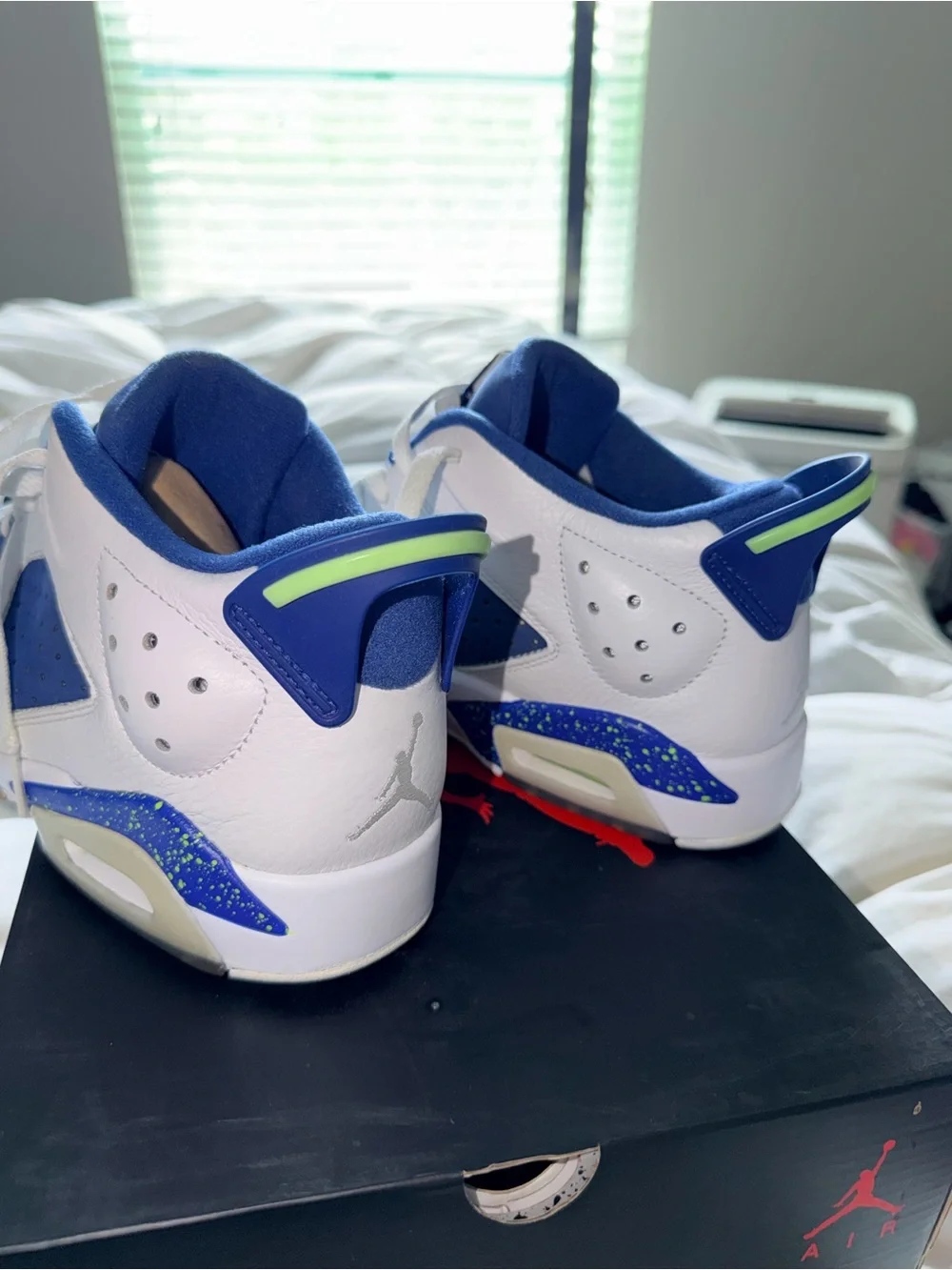 Air Jordan 6 Retro Low Insignia Blue Ghost Green Men’s 8.5